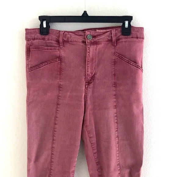 Pistola Skinny Jeans with Ankle Zippers Dusty Rose Size 30 - Picture 2 of 8